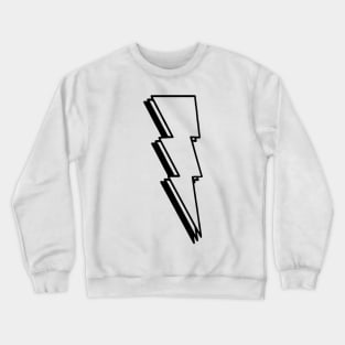 lightning bolt black Crewneck Sweatshirt